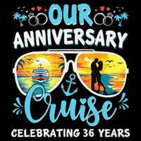 Our Anniversary Cruise Celebrating 36 Year Couples Trip Zip Tote Bag