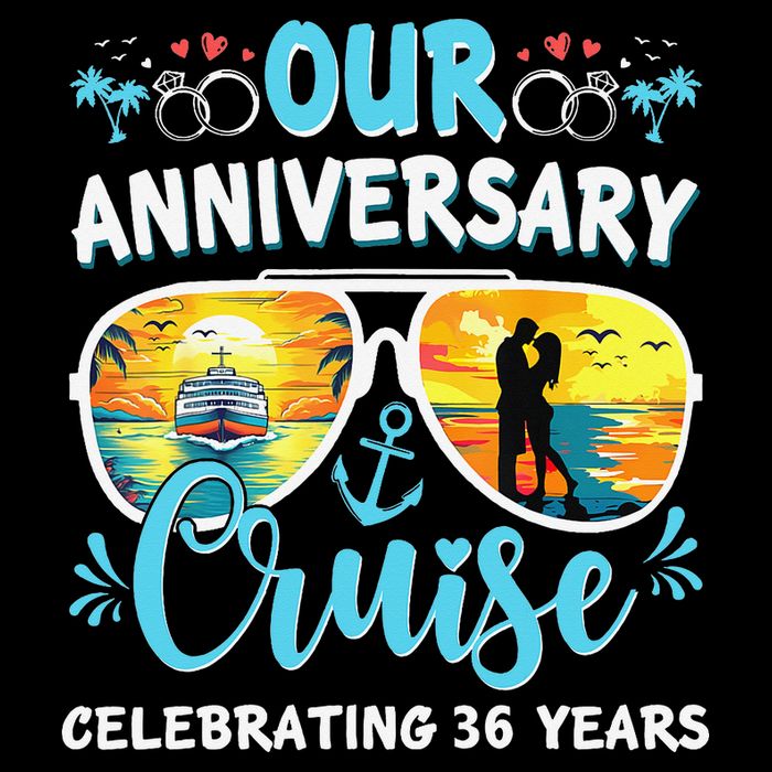 Our Anniversary Cruise Celebrating 36 Year Couples Trip Zip Tote Bag