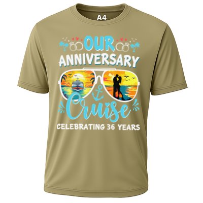 Our Anniversary Cruise Celebrating 36 Year Couples Trip Cooling Performance Crew T-Shirt