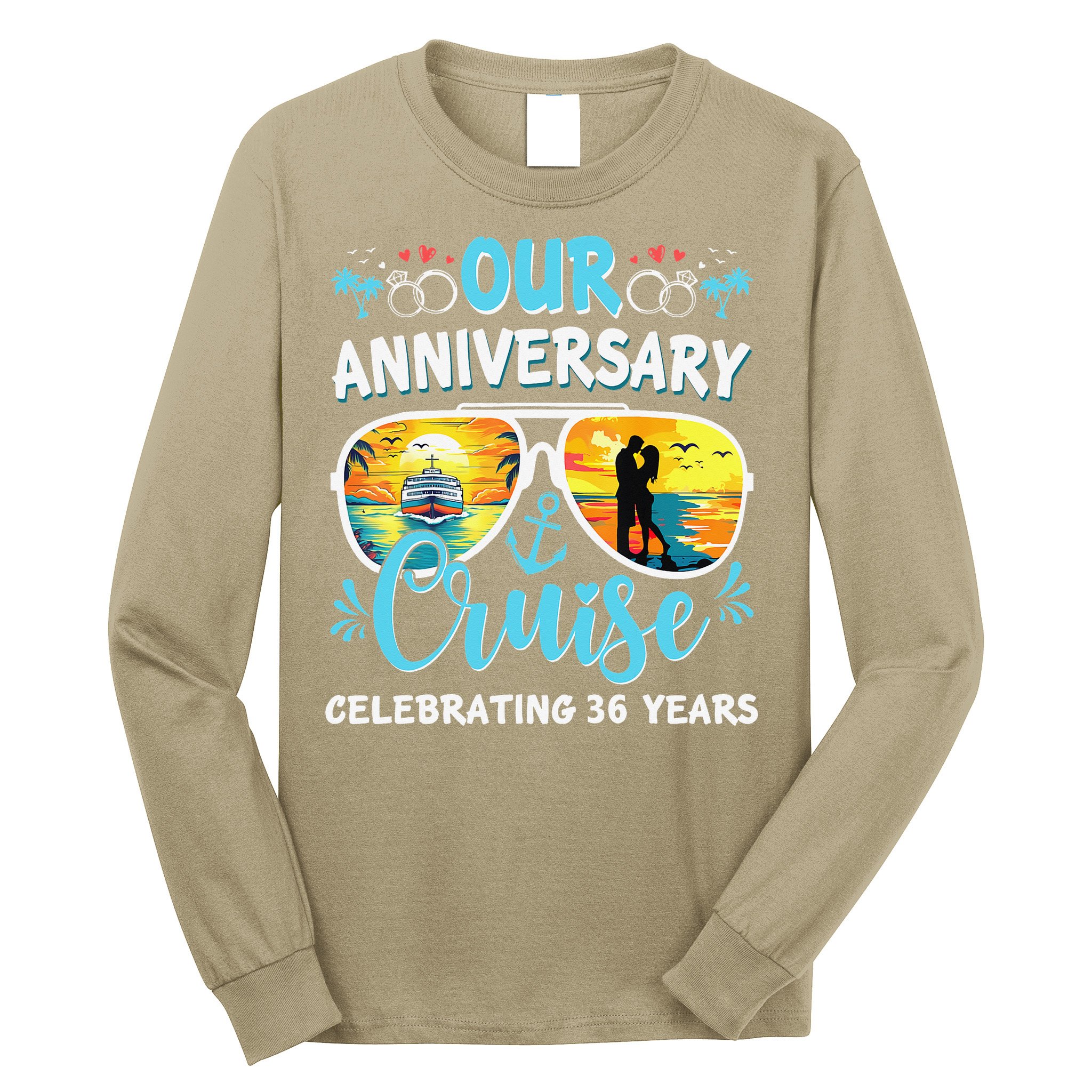 Our Anniversary Cruise Celebrating 36 Year Couples Trip Long Sleeve Shirt
