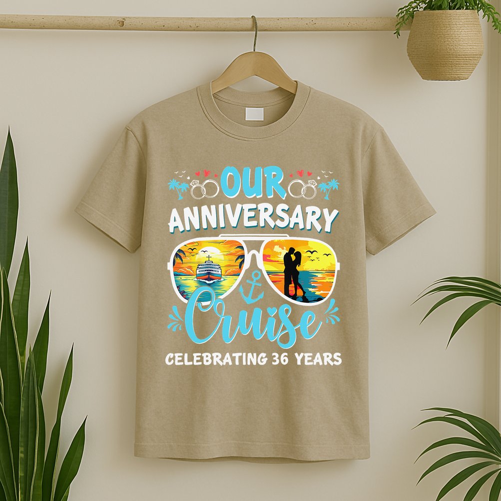 Our Anniversary Cruise Celebrating 36 Year Couples Trip T-Shirt