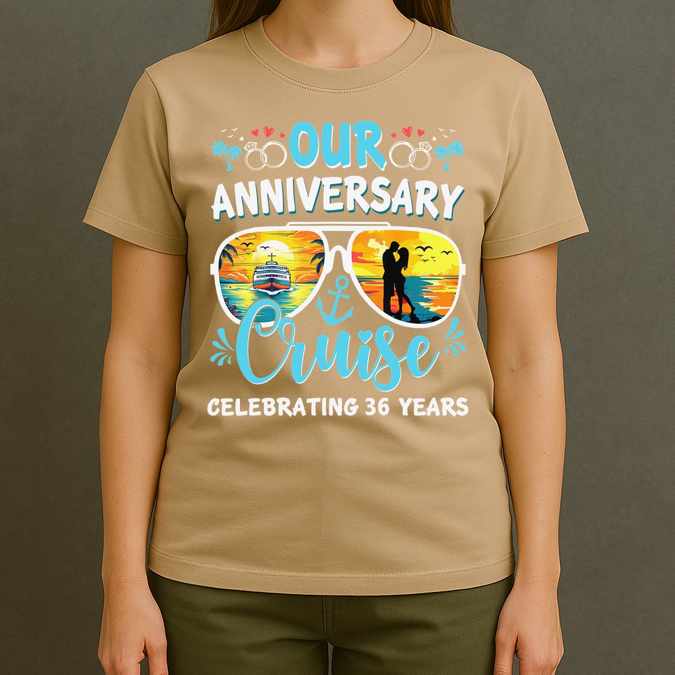 Our Anniversary Cruise Celebrating 36 Year Couples Trip T-Shirt