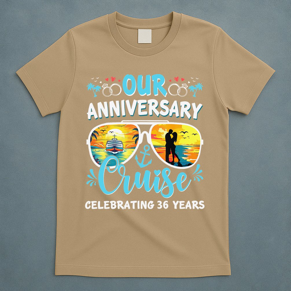 Our Anniversary Cruise Celebrating 36 Year Couples Trip T-Shirt