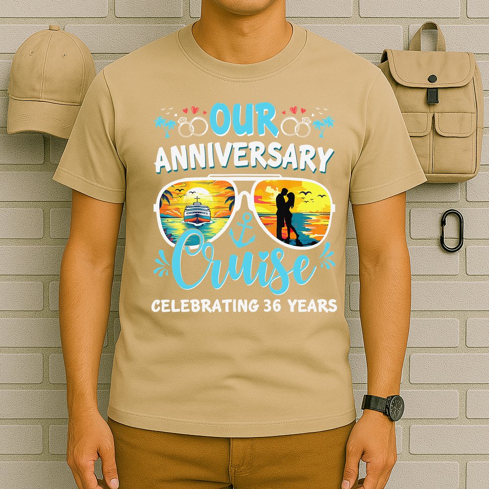 Our Anniversary Cruise Celebrating 36 Year Couples Trip T-Shirt