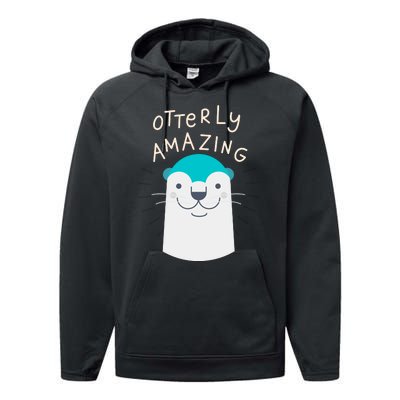 Otterly Amazing Cute Funny Performance Fleece Hoodie