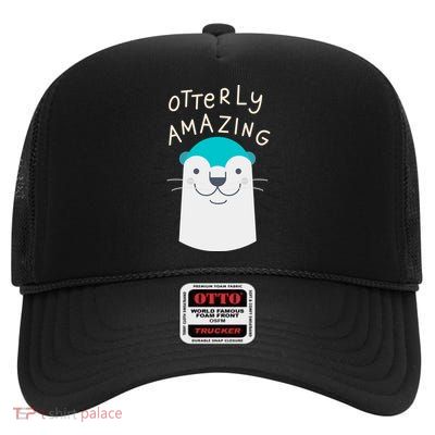 Otterly Amazing Cute Funny High Crown Mesh Back Trucker Hat