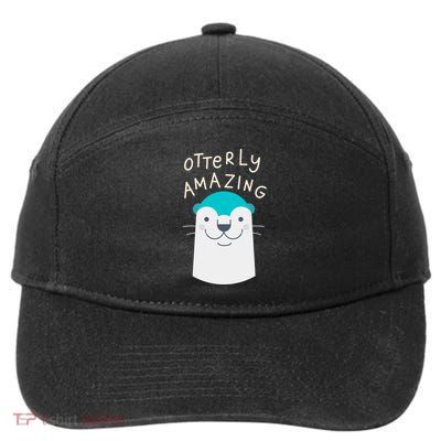 Otterly Amazing Cute Funny 7-Panel Snapback Hat