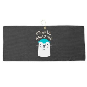 Otterly Amazing Cute Funny Large Microfiber Waffle Golf Towel