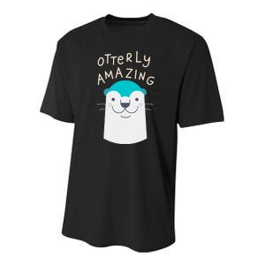 Otterly Amazing Cute Funny Youth Performance Sprint T-Shirt