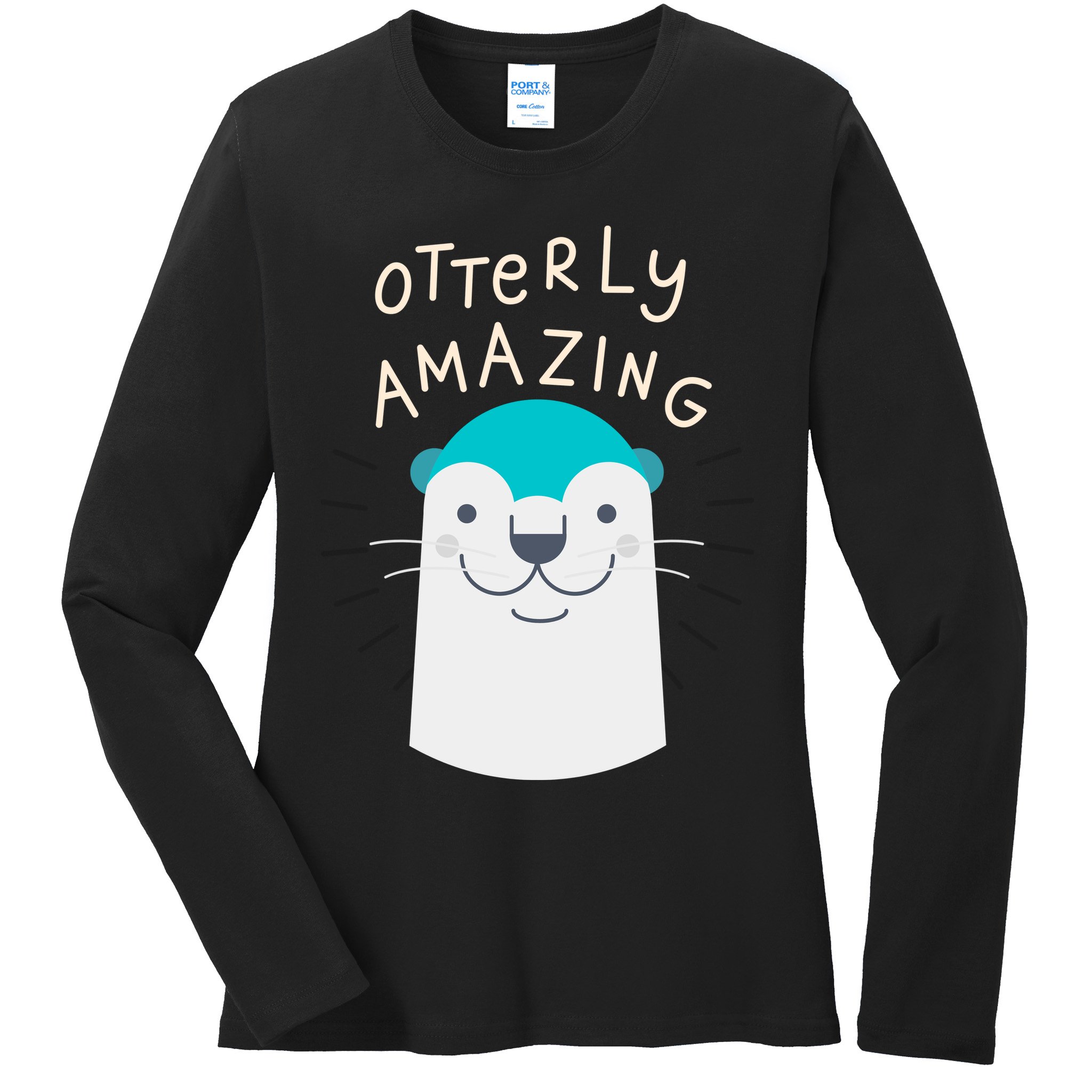 Otterly Amazing Cute Funny Ladies Long Sleeve Shirt