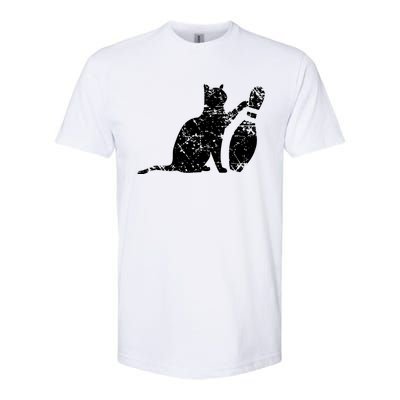 Ornery Alley Cat Tipping Bowling Pin Softstyle® CVC T-Shirt