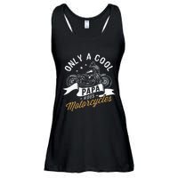 Only A Cool Papa Rides Motorcycles Ladies Essential Flowy Tank