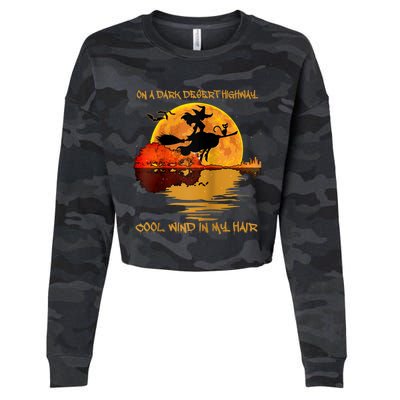 On A Dark Desert Highway-Cool Wind In My Hair Witch Raglan Cropped Pullover Crew