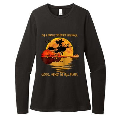 On A Dark Desert Highway-Cool Wind In My Hair Witch Raglan Womens CVC Long Sleeve Shirt