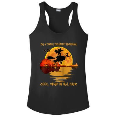 On A Dark Desert Highway-Cool Wind In My Hair Witch Raglan Ladies PosiCharge Competitor Racerback Tank