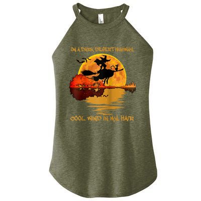 On A Dark Desert Highway-Cool Wind In My Hair Witch Raglan Women's Perfect Tri Rocker Tank