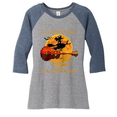 On A Dark Desert Highway-Cool Wind In My Hair Witch Raglan Women's Tri-Blend 3/4-Sleeve Raglan Shirt