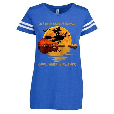 On A Dark Desert Highway-Cool Wind In My Hair Witch Raglan Enza Ladies Jersey Football T-Shirt