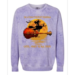 On A Dark Desert Highway Cool Wind In My Hair Witch Colorblast Crewneck Sweatshirt