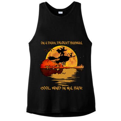 On A Dark Desert Highway Cool Wind In My Hair Witch Ladies PosiCharge Tri-Blend Wicking Tank