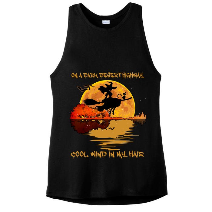 On A Dark Desert Highway Cool Wind In My Hair Witch Ladies PosiCharge Tri-Blend Wicking Tank