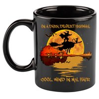 On A Dark Desert Highway Cool Wind In My Hair Witch 11oz C Handle Ceramic Mug