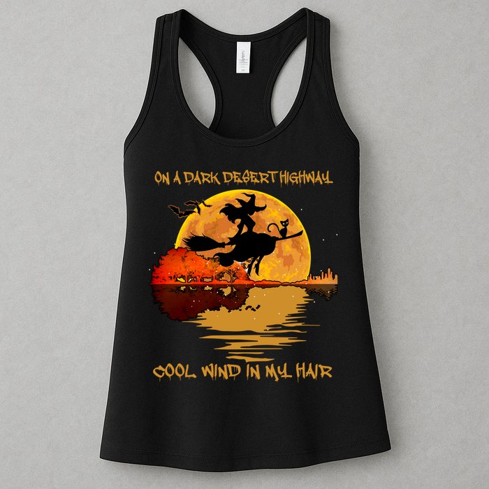 On A Dark Desert Highway Cool Wind In My Hair Witch Womens Tank Top