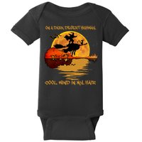 On A Dark Desert Highway Cool Wind In My Hair Witch Baby Bodysuit