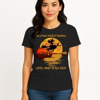 On A Dark Desert Highway Cool Wind In My Hair Witch Womens T-Shirt