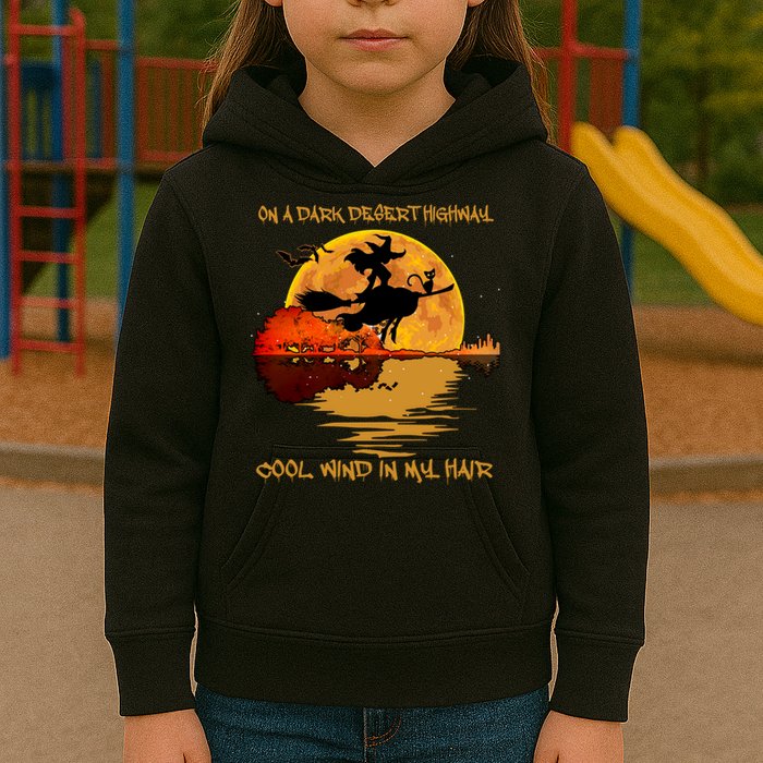 On A Dark Desert Highway Cool Wind In My Hair Witch Kids Hoodie