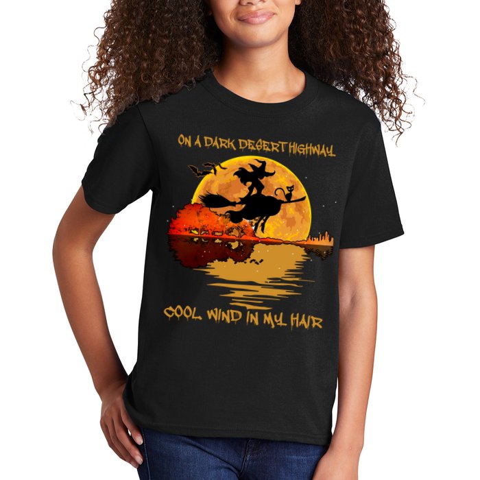On A Dark Desert Highway Cool Wind In My Hair Witch Kids T-Shirt