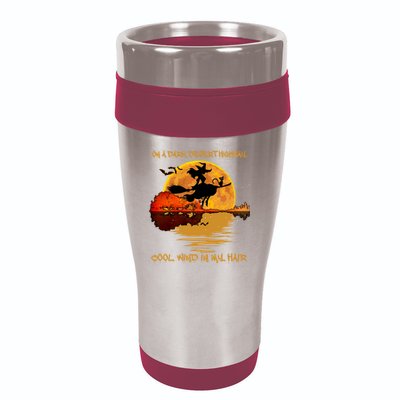 On A Dark Desert Highway Cool Wind In My Hair Witch 16oz Travel Tumbler