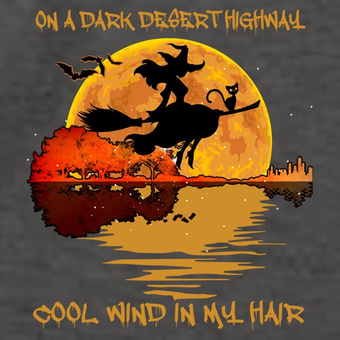 On A Dark Desert Highway Cool Wind In My Hair Witch Vector Backpack