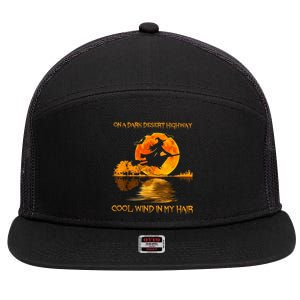 On A Dark Desert Highway Witch 7 Panel Mesh Trucker Snapback Hat