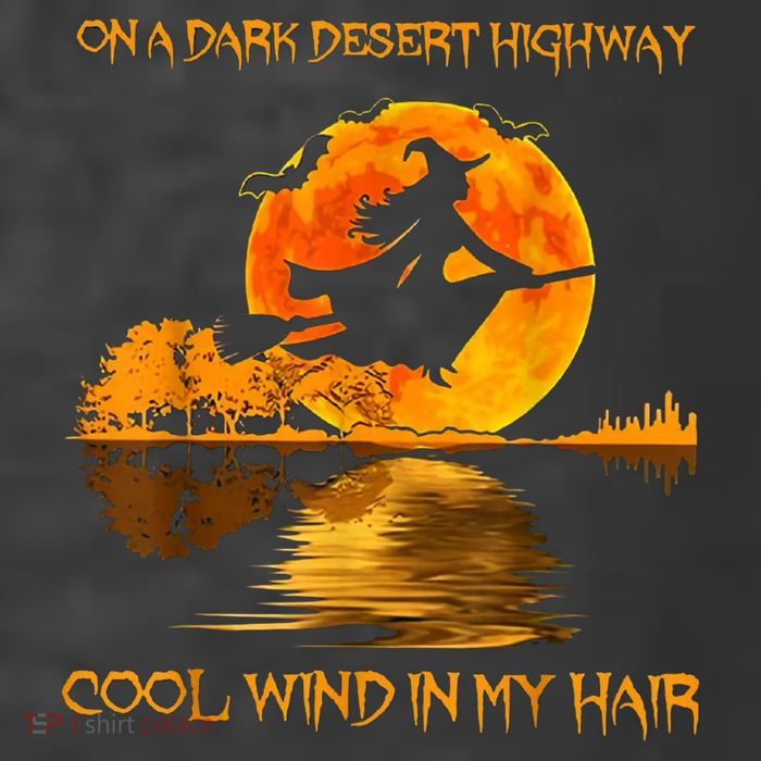 On A Dark Desert Highway Witch Premium T-Shirt