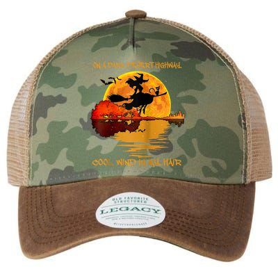 On A Dark Desert Highway Cool Wind In My Hair Witch Design Legacy Tie Dye Trucker Hat