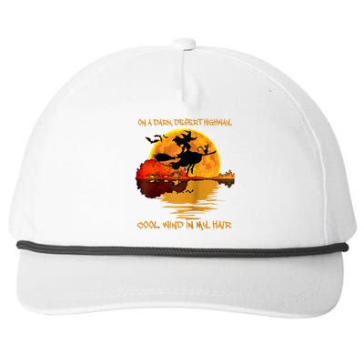 On A Dark Desert Highway Cool Wind In My Hair Witch Design Snapback Five-Panel Rope Hat