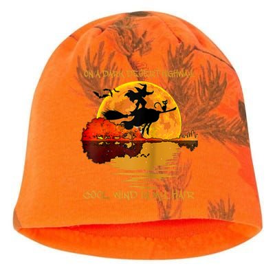 On A Dark Desert Highway Cool Wind In My Hair Witch Design Kati - Camo Knit Beanie