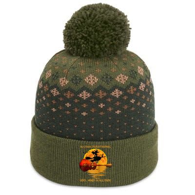 On A Dark Desert Highway Cool Wind In My Hair Witch Design The Baniff Cuffed Pom Beanie