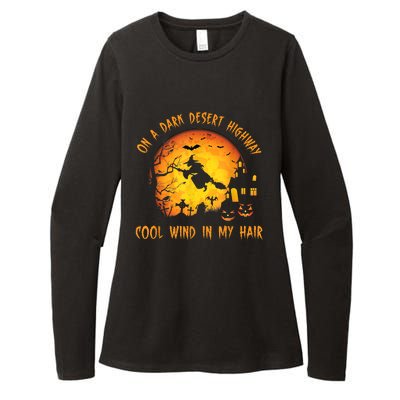 On A Dark Desert HighwayCool Wind In My Hair Witch Womens CVC Long Sleeve Shirt