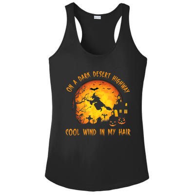 On A Dark Desert HighwayCool Wind In My Hair Witch Ladies PosiCharge Competitor Racerback Tank