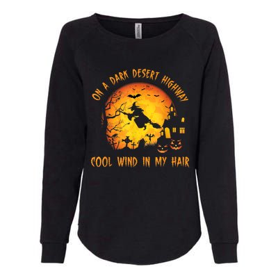 On A Dark Desert HighwayCool Wind In My Hair Witch Womens California Wash Sweatshirt