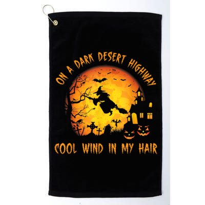 On A Dark Desert HighwayCool Wind In My Hair Witch Platinum Collection Golf Towel