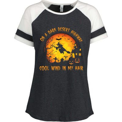 On A Dark Desert HighwayCool Wind In My Hair Witch Enza Ladies Jersey Colorblock Tee