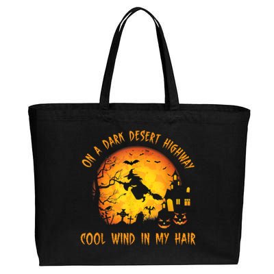 On A Dark Desert HighwayCool Wind In My Hair Witch Cotton Canvas Jumbo Tote