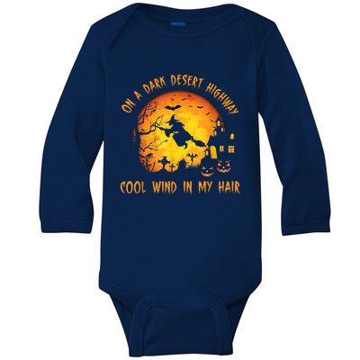 On A Dark Desert HighwayCool Wind In My Hair Witch Baby Long Sleeve Bodysuit