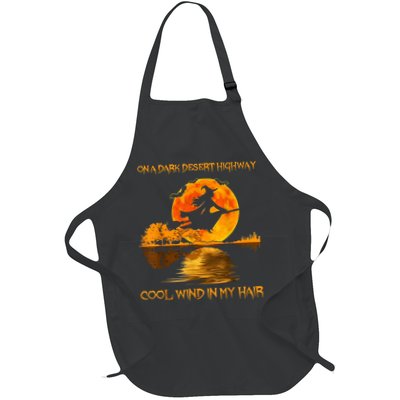 On A Dark Desert Highway Witch Full-Length Apron With Pockets