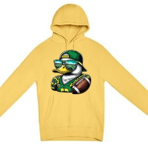 Oregon Apparel Design With Cute Green Duck Premium Pullover Hoodie