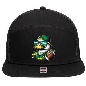 Oregon Apparel Design With Cute Green Duck 7 Panel Mesh Trucker Snapback Hat