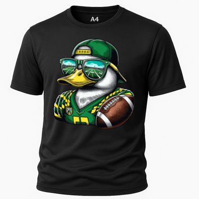 Oregon Apparel Design With Cute Green Duck Performance Shirt